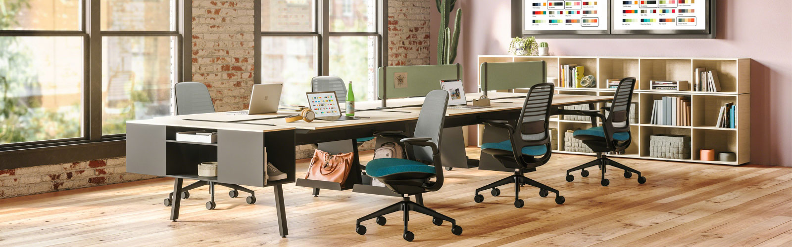 Coworking space in modern office