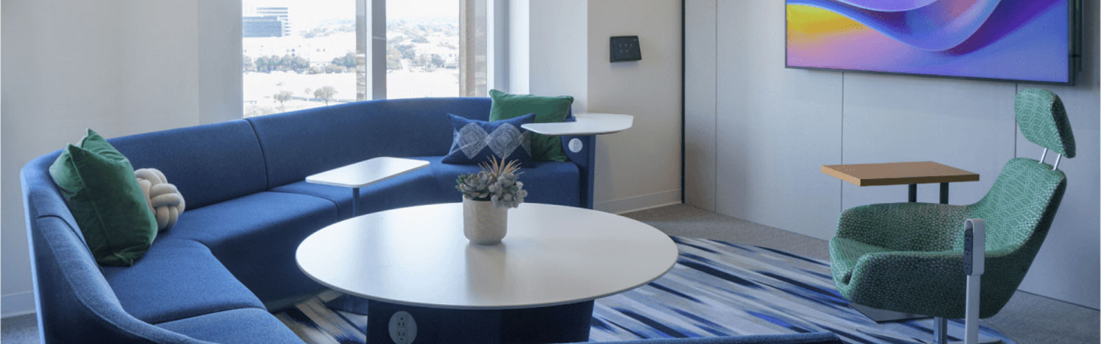ergonomic features of an office creating positive environment