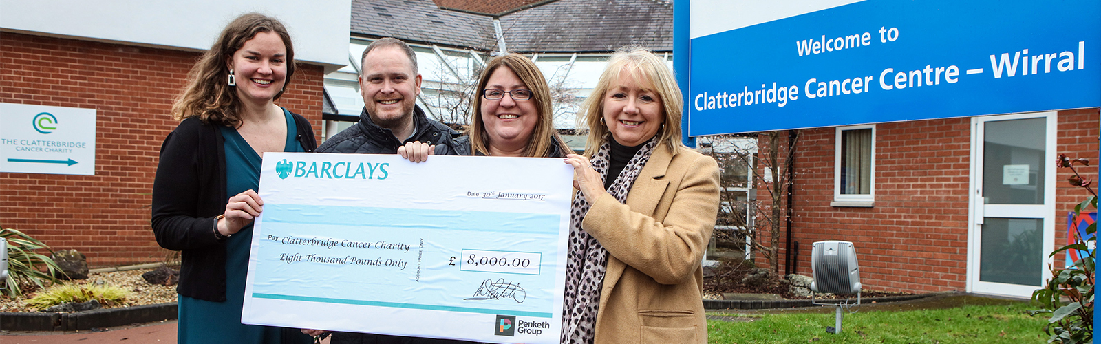Cheque for Clatterbridge